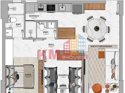 Apartamento à venda com 2 quartos, 55m² - Foto 6