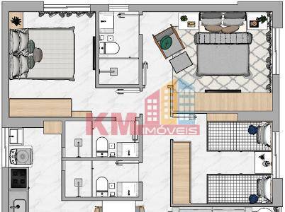 Apartamento à venda com 2 quartos, 55m² - Foto 5