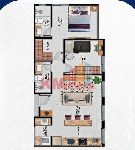 Apartamento à venda com 2 quartos, 56m² - Foto 11